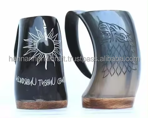 Taza de Cuerno de Búfalo Hecha a Mano, Pulida, Ecológica y Personalizada |   Accesorios de Bar Vikingos al por Mayor - Product Image 2