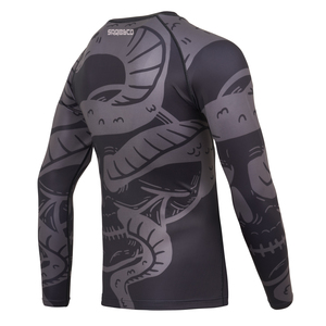 Ropa deportiva 100% poliéster hombre sublimación personalizada impresa manga larga MMA BJJ rashguard - Product Image 2