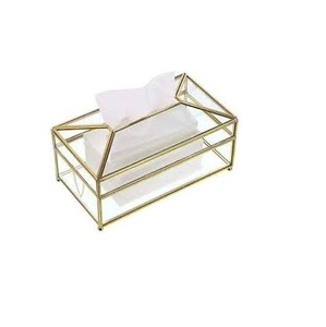 กล่องทิชชูทองเหลือง,กล่องทิชชู่ดีไซน์ทองเหลืองสำหรับใช้ในบ้านออฟฟิศ - Product Image 1