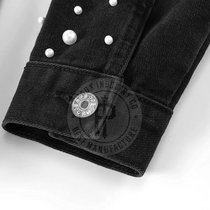 แจ็กเก็ตยีนส์สำหรับผู้ชายประดับพลอยเทียมแฟชันและลำลอง - Product Image 5