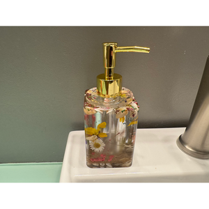Distributeur de savon automatique au design floral en forme de coquillage, en laiton et verre, avec bouteille rechargeable, pour salle de bain et hôtel - Product Image 2