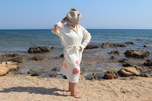 Albornoz de muselina de algodón turco suave con capucha, Toalla de playa de secado rápido con estampado colorido para mujeres, hombres y niños para Spa, uso doméstico en Hotel - Product Image 3