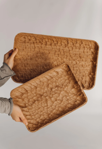 ถาดเสิร์ฟอาหารไม้มะม่วง2ถาดงานอเนกประสงค์สำหรับตกแต่ง100% ชุดพิธีขึ้นบ้านใหม่ล่าสุด - Product Image 3