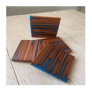 Posavasos de resina y madera con logotipo personalizado, el mejor posavasos de piedra para regalos promocionales y corporativos - Product Image 2