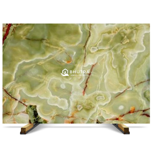 Superficie dividida pulida con chorro de arena de calcita de mármol Natural de ónix verde para entrada dormitorio escalera baño pasillo suelo al aire libre - Product Image 1