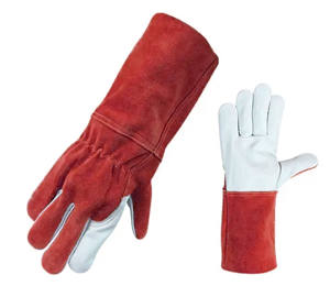 Gants de protection industriels en cuir de vachette fendu et en cuir de chèvre Gants de sécurité pour le soudage TIG résistants aux étincelles - Product Image 4