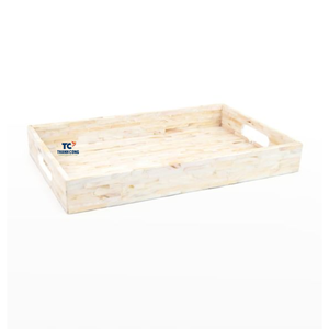 En gros Thanh Cong Marque Mère Perle Incrustation À La Main Plateau De Service-Meilleure Qualité Prix Usine Couleur Naturelle Maison Restaurant Utilisation - Product Image 4