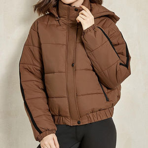 Vestes matelassées chaudes, manteaux d'automne et d'hiver, trench-coat décontracté, blouson bomber, veste matelassée pour femmes, couleur unie, veste d'extérieur 2026 - Product Image 5