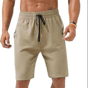 Pantalones Cortos de Hombre de Spandex/Algodón, Talla y Color Personalizados, Transpirables, Cintura Elástica, Casuales, con Cordón - Product Image 1