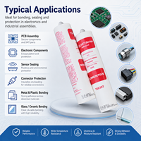 Momentive TSE397 Mastic silicone adhésif monocomposant RTV à durcissement rapide, non corrosif, pour le collage et l'étanchéité des composants électroniques