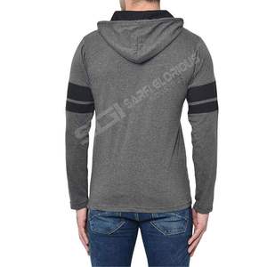 High Quality Thick <b>Oversized</b> Heavyweight Blank <b>Fleece</b> <b>Hoodie</b> Custom 400 Grams Cotton Blend <b>Men</b> <b>Hoodie</b> - Product Image 4