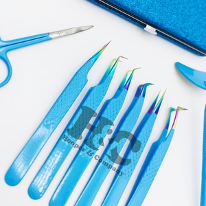 Pince à épiler pour extension de cils personnalisée ensemble de pinces à cils pince à cils en acier inoxydable vison marque privée logo offre durable - Product Image 1