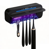 Nouvelles Tendances OEM Stérilisateur Nettoyeur de Brosses à Dents UVC 4000 mAh Mural à Ions Négatifs Support de Brosses à Dents Sans Fil pour Salle de Bain