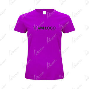 Camiseta de fútbol elegante de color sólido para mujer con logotipo y números de equipo, perfecta para equipos de fútbol, ropa deportiva cómoda y duradera - Product Image 2