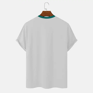 Camiseta de algodón orgánico 100% de alta calidad directa de fábrica, logotipo personalizado impreso, patrón sólido, 220 gramos de punto, excelente valor - Product Image 5