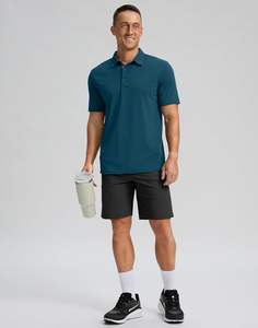 เสื้อโปโลแขนสั้นระบายอากาศได้ดีทำจากผ้าฝ้ายผสมโพลีเอสเตอร์ออกแบบได้ตามต้องการ - Product Image 2