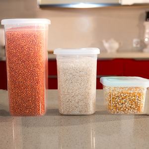 Conteneur de stockage alimentaire en plastique Maya Tall 1500 ml avec couvercle transparent, compatible micro-ondes, organisateur de cuisine pour aliments secs, riz, pâtes, épices - Product Image 5