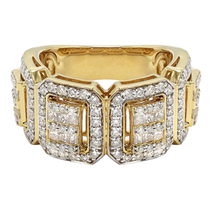 Anillo de Hip Hop para hombre a la moda Ice Out VVS Lab Grown Full Diamond 10K 14K 18K Gold Luxury Custom Wedding Jewelry - Product Image 1