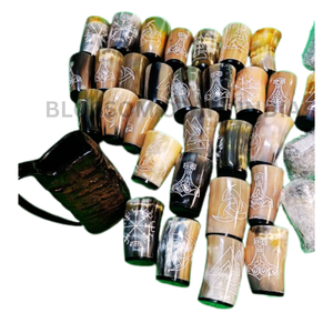 Jarra Vikinga de Cuerno de Búfalo Pulido 100% Auténtico Hecho a Mano en India, Inspirada en el Amor de los Ángeles, Jarra de Cuerno para Beber, Elegante y Ecológica - Product Image 4