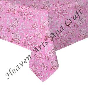 Mantel cuadrado de lujo y estampado de bloques a mano de 120 pulgadas para decoraciones de boda para eventos manteles de India Jaipur - Product Image 5