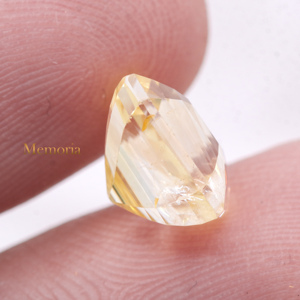 Piedra preciosa facetada hecha a mano de zafiro amarillo corte Asscher piedra suelta Natural para joyería con certificado GIA - Product Image 3