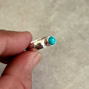 <b>Turquoise</b> Sterling Silver Fancy Classic Engagement <b>Rings</b> for Wedding & Party Wholesale Gift Certified for Her - Product Image 2