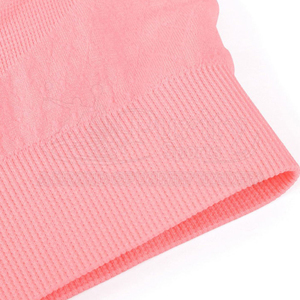 Ensemble de survêtement pour femmes avec logo personnalisé, 3 pièces, pour la salle de sport, le fitness, le yoga, motif uni, leggings taille haute, haut court à manches longues, soutien-gorge de sport - Product Image 6