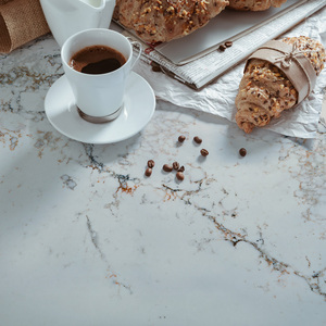 Custom Kitchen and Bathroom Vanity Tops Calacatta Quartz Natural Stone Countertops Carrara Calacata Hotel Project Prefab Cut - Product Image 1