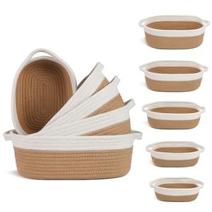 Cesta de Macramé Multiusos para Almacenamiento y Decoración, Hecha con Fibras de Cuerda de Algodón Natural - Product Image 1