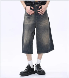 กางเกงยีนส์ขายาวสำหรับผู้ชาย, กางเกงยีนส์เอวกลางเอวขนาดกลางแบบถักซักได้ใส่ได้ทั้งชายและหญิง - Product Image 2