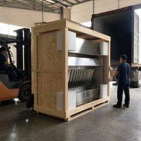 Hotte de cuisine commerciale en acier inoxydable 304, système d'extraction, taille personnalisée, OEM, pour hôtels et restaurants