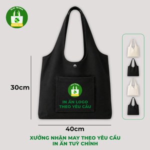 กระเป๋าผ้าแคนวาส Truong Gia ขนาด 30x40 ซม. พิมพ์โลโก้ตามสั่ง สำหรับใส่ของชำ - Product Image 4