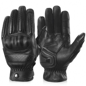 Gants de moto en cuir respirants à coque rigide, gants de moto à écran tactile, antidérapants, pour tous les doigts - Product Image 5