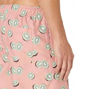 Pantalones cortos de tabla de surf de estilo callejero de tamaño libre para hombre, pantalones cortos de playa con patrón sólido, bañador con logotipo personalizado - Product Image 3