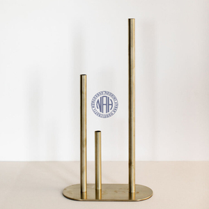 Vase en métal brillant à 3 tiges, fournisseur de gros d'exportation de faveur d'accent de table de mariage élégant - Product Image 6