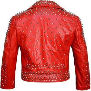 เสื้อแจ็คเก็ตหนังผู้ชายคุณภาพสูง เสื้อแจ็คเก็ตหนังแท้สำหรับผู้ชาย เสื้อโค้ทสำหรับขี่มอเตอร์ไซค์ เสื้อกันหนาวแฟชั่น เสื้อคลุมสไตล์วินเทจ - Product Image 4