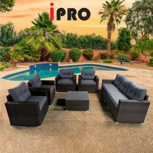 Hot style US Garden furniture wide pe rattan furniture big Lounge at reasonable price for sale