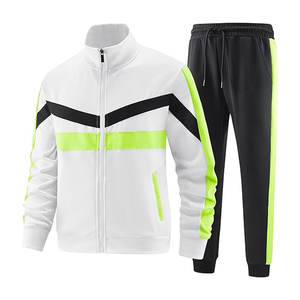 Ensemble de survêtement de sport pour homme de luxe, léger, coupe-vent, personnalisé, pour la course en plein air, avec fermeture éclair intégrale, respirant, deux pièces - Product Image 2
