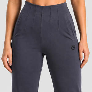 Pantalones Deportivos Aira Move para Mujer, Color Azul Marino, Transpirables, de Cintura Alta, Pierna Ancha, Estilo Casual, con Estilo Moderno y Arrugado - Product Image 5