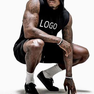 เสื้อกล้ามออกกำลังกายในยิมของผู้ชายเสื้อกีฬาตัดไซส์ใหญ่พิเศษระบายอากาศได้ดีสีพื้นแห้งเร็ว - Product Image 6