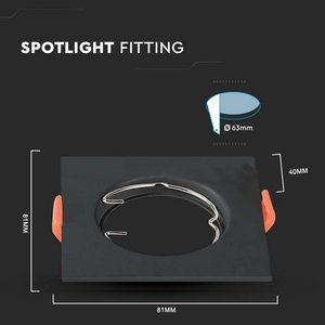 2 pz porta faretti a LED GU10 MR16 porta Spotlight fisso quadrato con faretto nero a molla SKU-6643-Lighting/ - Product Image 4