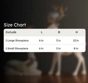 Ensemble de deux sculptures de cerf beige et cristal |   Statues de cerfs pour la décoration de maisons de luxe, élégante paire de rennes beige avec accents de cristal - Product Image 6