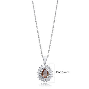 Poire Design Charme Sultanite Collier 925 En Argent Sterling Goutte Forme Turc À La Main En Gros Bijoux - Product Image 2
