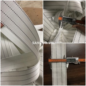 Sangle en polyester SANBOO blanc robuste et durable, à œil plat, garantie de 1 an pour la manutention sûre du fret et le levage industriel - Product Image 6