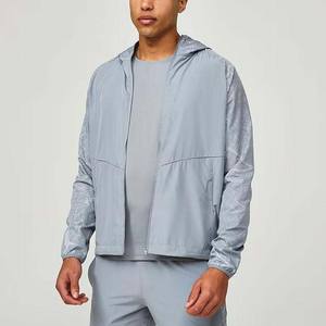 Chaqueta Cortavientos Deportiva Ligera de Alta Calidad, Estilo Patchwork de Poliéster, con Logotipo Reflectante, Chaquetas para Hombre - Product Image 3