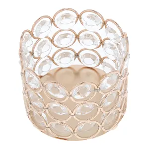 Top vente Design chaud cristal bougie votive Table pièce maîtresse pour événements et mariages moderne de haute qualité plaqué argent - Product Image 3