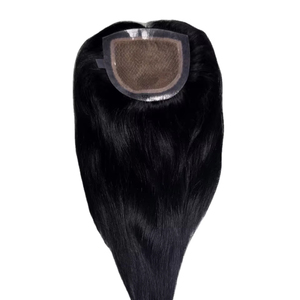 Miraje Femmes Corps Vague Topper Indien Remy Cheveux Soie Base Toupet Cheveux Systèmes Vague D'eau Style pour Dames BD Cheveux Topper - Product Image 1