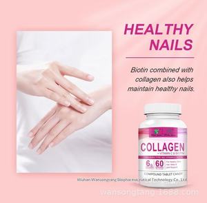 Comprimés de collagène avec vitamine C et biotine, complément alimentaire naturel quotidien pour les cheveux, la peau et les ongles, vente en gros - Product Image 5