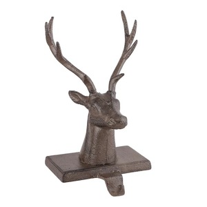 Soporte de calcetín de Navidad de hierro rústico para chimenea Mantel estante colgante decorativo festivo para decoración del hogar de vacaciones - Product Image 6