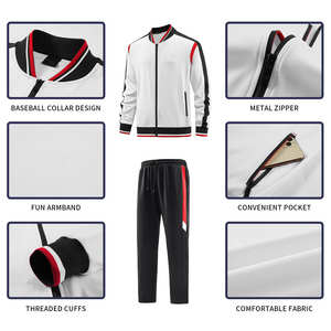 Tendencia personalizada ropa deportiva de invierno chándal con capucha blanco sólido 100% algodón polar manga larga secado rápido hombres 2025 - Product Image 2